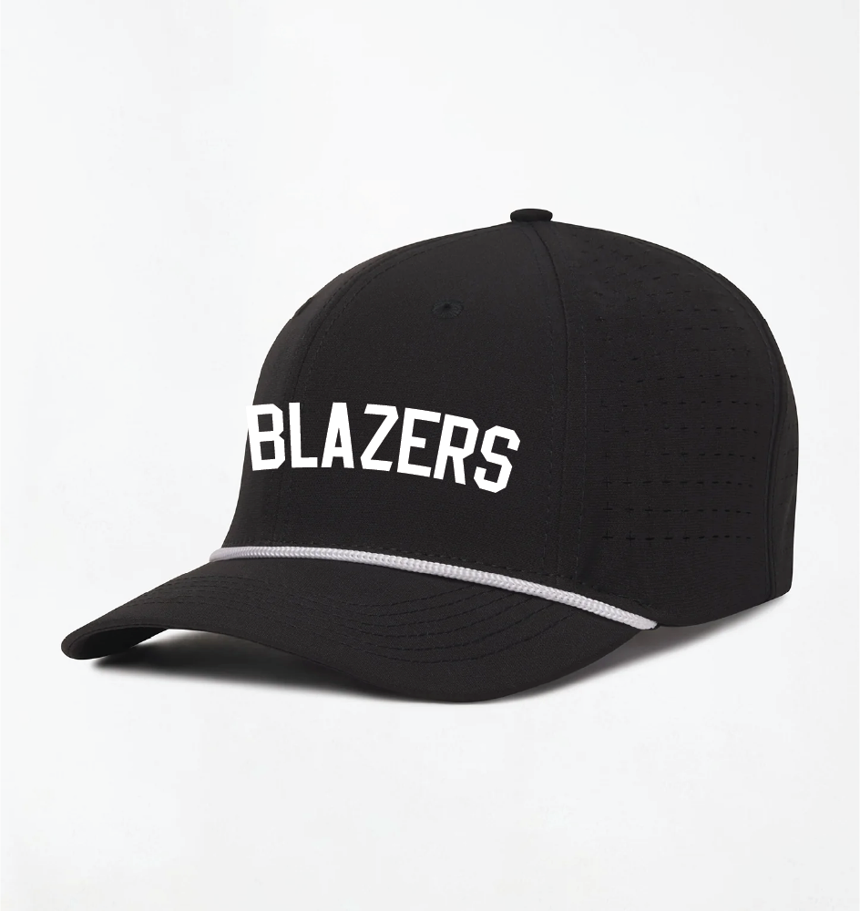UNRL Vented Mid-Pro Rope Hat OKC "BLAZERS" - Black