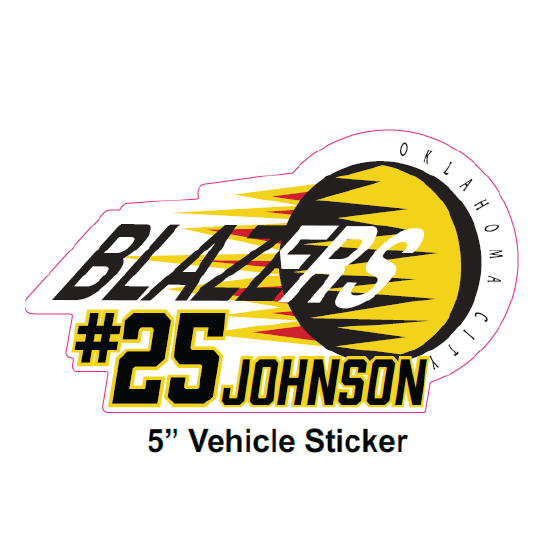 Vehicle Sticker - Logo With # and Name - OKCB