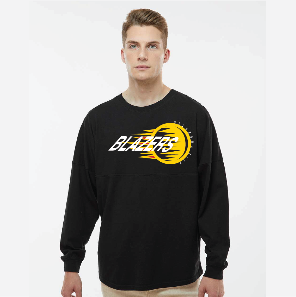 J America LS Shirt - OKC Blazers (XS (blts), Black (bltc))