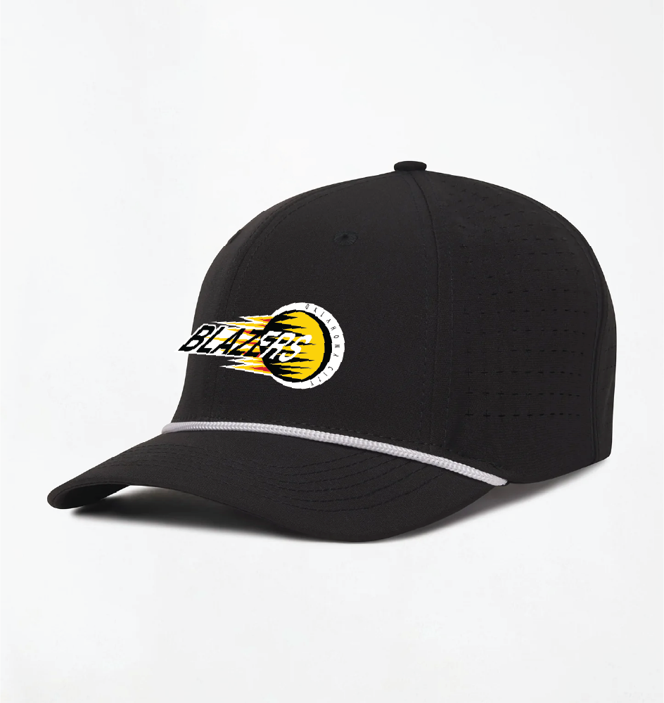 UNRL Vented Mid-Pro Rope Hat OKC PVC Logo - Black 