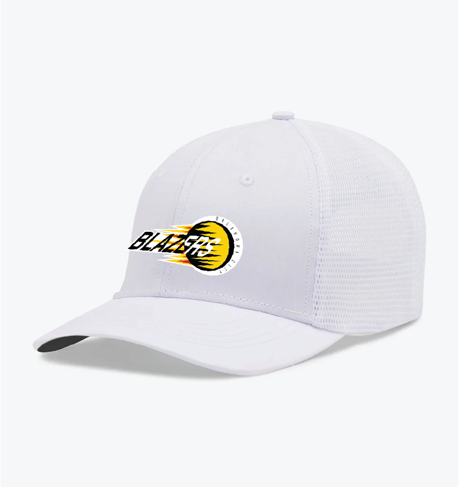 UNRL Vented Mid-Pro Rope Hat OKC PVC Logo - White